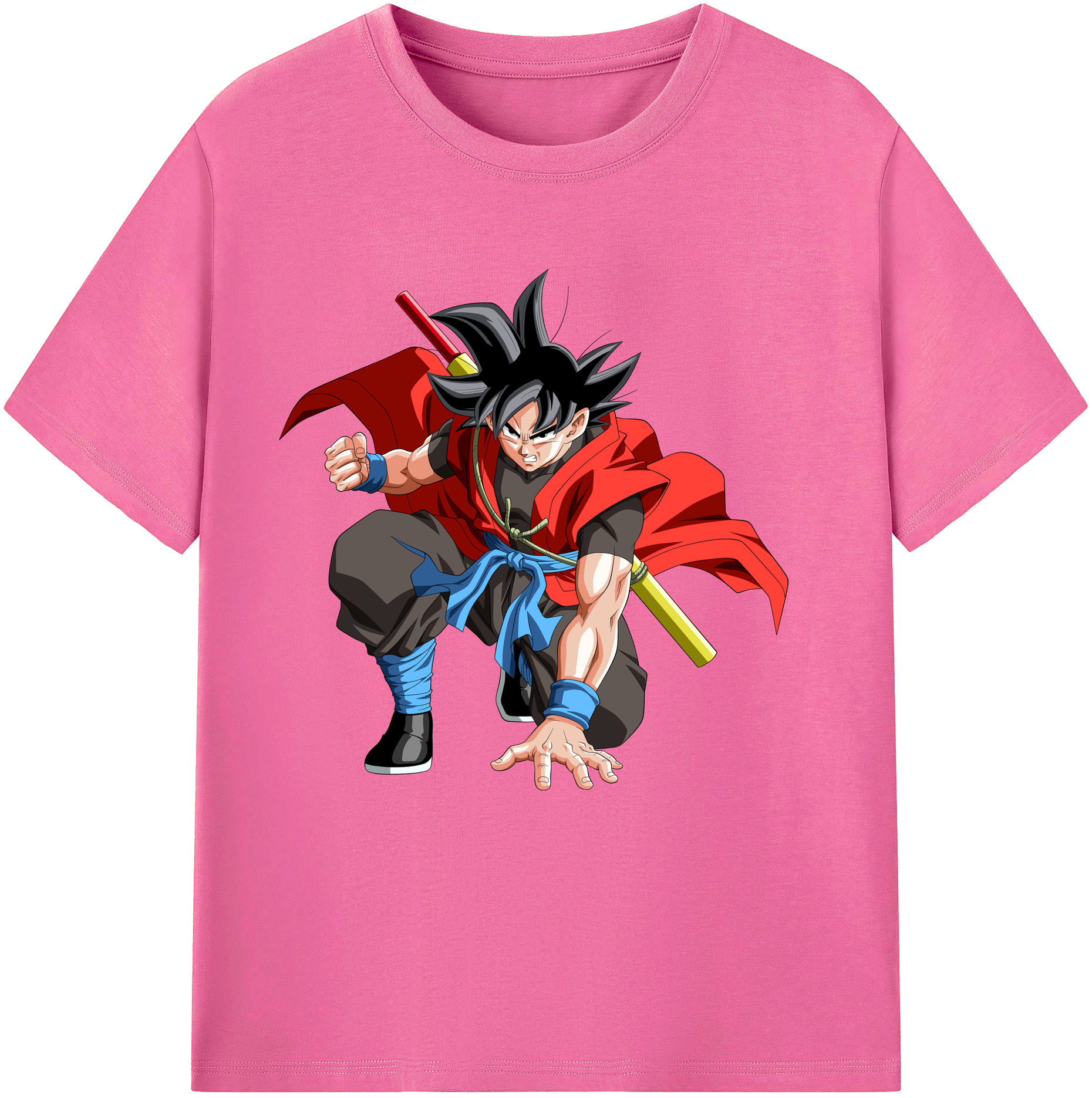（画像用） ドラゴンボール 孫悟空（そん ごくう）Son Goku カカロット DRAGON BALL Kakarotto レディースカジュアルプリントTシャツ（綿100％）